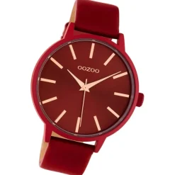 Oozoo Damen Armbanduhr Timepieces C10618 Analog Leder rot UOC10618