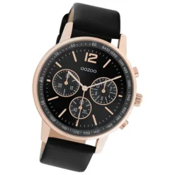Oozoo Damen Armbanduhr Timepieces C10814 Analog Leder schwarz UOC10814