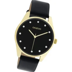 Oozoo Damen Armbanduhr Timepieces C11049 Analog Leder schwarz UOC11049