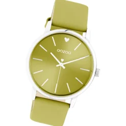 Oozoo Damen Armbanduhr Timepieces C10986 Analog Leder ockergelb UOC10986