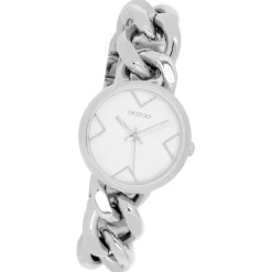 Oozoo Damen Armbanduhr Timepieces Analog Edelstahl silber UOC11125