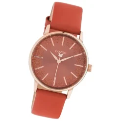 Oozoo Damen Armbanduhr Timepieces C10934 Analog Leder rot UOC10934