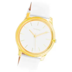 Oozoo Damen Armbanduhr Timepieces Analog Leder weiß UOC11136