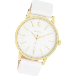 Oozoo Damen Armbanduhr Timepieces Analog Leder weiß UOC11156