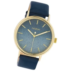 Oozoo Damen Armbanduhr Timepieces C10938 Analog Leder dunkelblau UOC10938