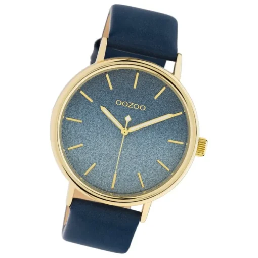 Oozoo Damen Armbanduhr Timepieces C10938 Analog Leder dunkelblau UOC10938