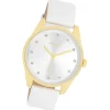 Oozoo Damen Armbanduhr Timepieces Analog Leder weiß UOC11159