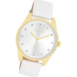 Oozoo Damen Armbanduhr Timepieces Analog Leder weiß UOC11159