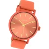 Oozoo Damen Armbanduhr Timepieces Analog Leder orange UOC10447