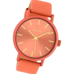 Oozoo Damen Armbanduhr Timepieces Analog Leder orange UOC10447