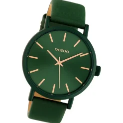 Oozoo Damen Armbanduhr Timepieces Analog Leder grün UOC10453
