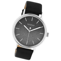 Oozoo Damen Armbanduhr Timepieces C10939 Analog Leder schwarz UOC10939