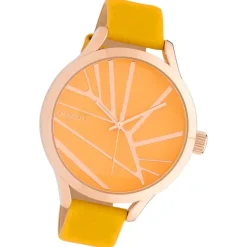 Oozoo Damen Armbanduhr Timepieces Analog Leder gelb UOC10465