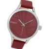 Oozoo Damen Armbanduhr Timepieces Analog Leder rot UOC9682A