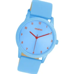 Oozoo Damen Armbanduhr Timepieces Analog Leder blau UOC11168