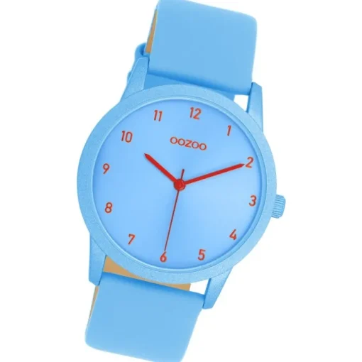 Oozoo Damen Armbanduhr Timepieces Analog Leder blau UOC11168