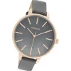 Oozoo Damen Armbanduhr Timepieces C11033 Analog Leder grau UOC11033