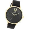 Oozoo Damen Armbanduhr Timepieces Analog Leder schwarz UOC11242