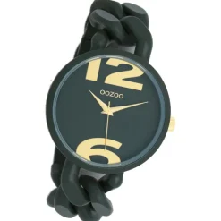 Oozoo Damen Armbanduhr Timepieces Analog Kunststoff dunkelgrün UOC11269