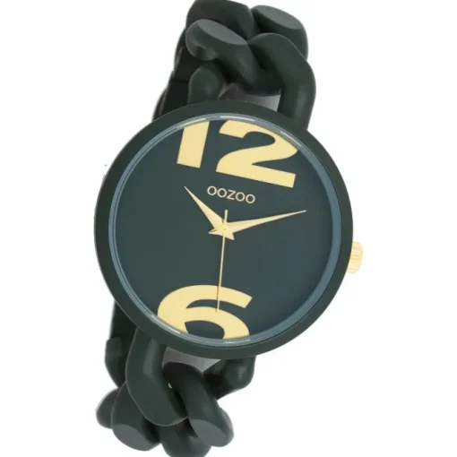 Oozoo Damen Armbanduhr Timepieces Analog Kunststoff dunkelgrün UOC11269