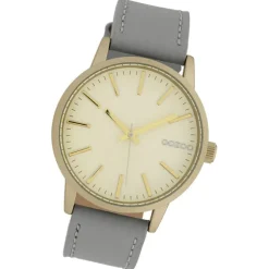 Oozoo Damen Armbanduhr Timepieces Analog Leder grau UOC10016