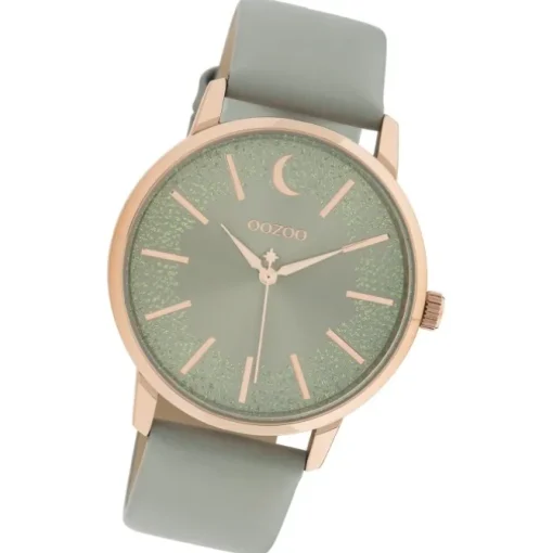Oozoo Damen Armbanduhr Timepieces C11040 Analog Leder grau UOC11040