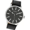 Oozoo Damen Armbanduhr Timepieces Analog Leder schwarz UOC10034