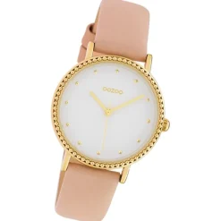 Oozoo Damen Armbanduhr Timepieces Analog Leder rosa UOC10421