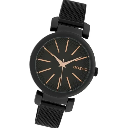 Oozoo Damen Armbanduhr Timepieces Analog Metall schwarz UOC10131