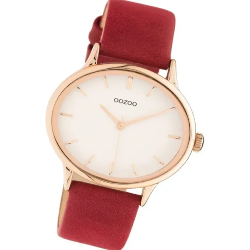 Oozoo Damen Armbanduhr Timepieces C11053 Analog Leder rot UOC11053