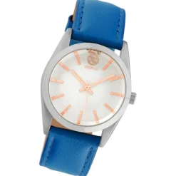 Oozoo Damen Armbanduhr Timepieces Analog Leder blau UOC10191