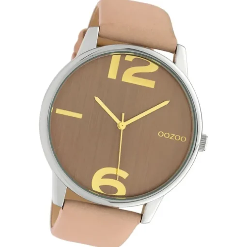 Oozoo Damen Armbanduhr Timepieces Analog Leder hellrosa UOC10371