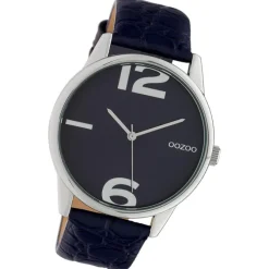 Oozoo Damen Armbanduhr Timepieces Analog Leder dunkelblau UOC10377
