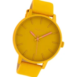 Oozoo Damen Armbanduhr Timepieces Analog Leder gelb UOC10380