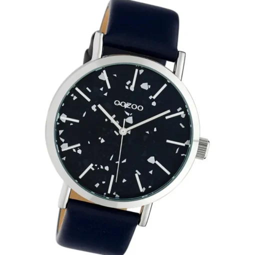 Oozoo Damen Armbanduhr Timepieces Analog Leder schwarz UOC10414