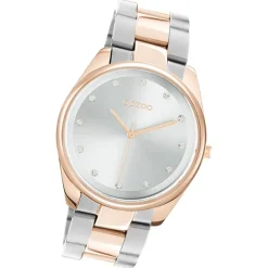 Oozoo Damen Armbanduhr Timepieces C10964 Analog Edelstahl silber-rosé UOC10964