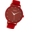 Oozoo Damen Armbanduhr Timepieces Analog Leder rot UOC10656