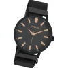 Oozoo Damen Armbanduhr Timepieces Analog Metall schwarz UOC10736