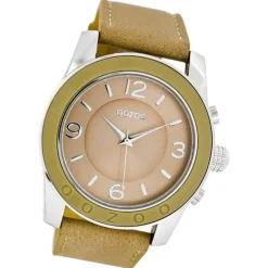 Oozoo Damen Armbanduhr Timepieces Analog Leder beige UOC5272A