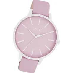 Oozoo Damen Armbanduhr Timepieces Analog Leder pastell-lila UOC11361