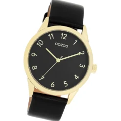 Oozoo Damen Armbanduhr Timepieces Analog Leder schwarz UOC11329