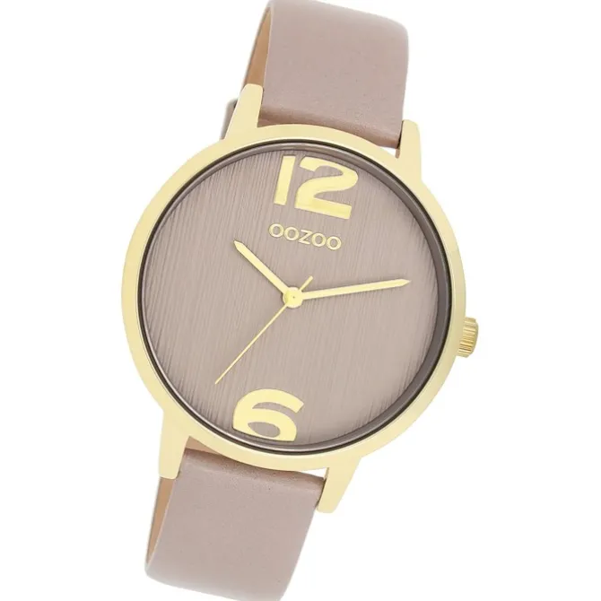 Oozoo Damen Armbanduhr Timepieces Analog Leder taupe braun UOC11342