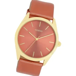 Oozoo Damen Armbanduhr Timepieces Analog Leder rot UOC11334