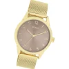 Oozoo Damen Armbanduhr Timepieces Analog Metall gold UOC11323