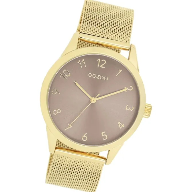 Oozoo Damen Armbanduhr Timepieces Analog Metall gold UOC11323