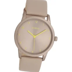 Oozoo Damen Armbanduhr Timepieces Analog Leder grau UOC11076