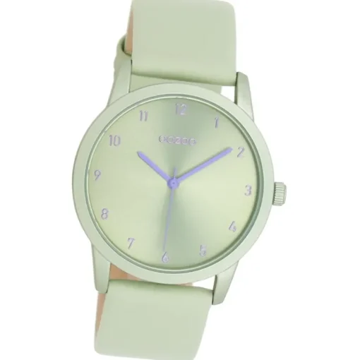 Oozoo Damen Armbanduhr Timepieces Analog Leder grün UOC11077