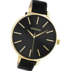 Oozoo Damen Armbanduhr Timepieces Analog Leder schwarz UOC10844