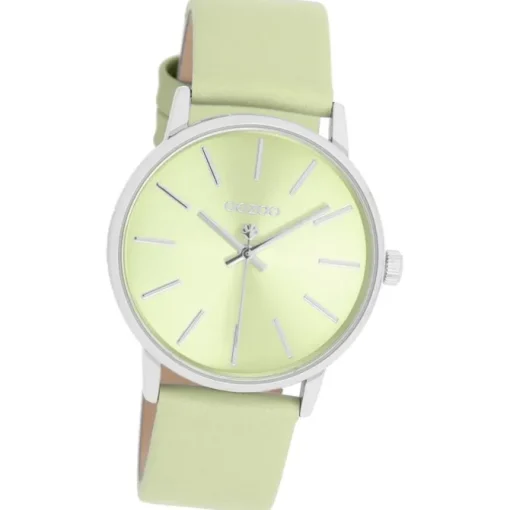 Oozoo Damen Armbanduhr Timepieces Analog Leder hellgrün UOC11370