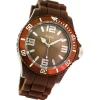 Oozoo Damen Armbanduhr Timepieces Analog Silikon braun UOC4663A